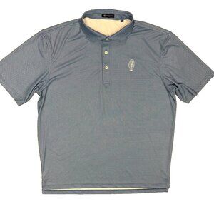 Turtleson Golf Shirt Scranton Country Club Polka Dot Polo Stretch Blue XL